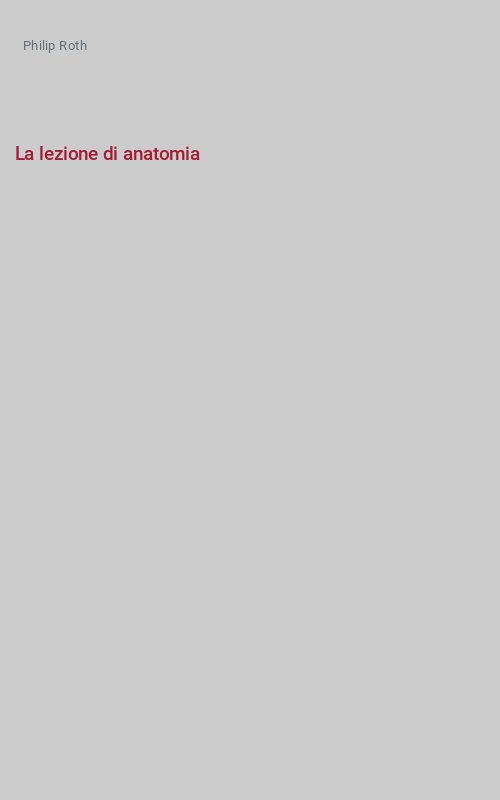 La lezione di anatomia